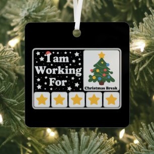 5 Stars Xmas Tree Am Working For Christmas Break Metal Tree Decoration