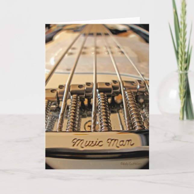 5 String Bass Greeting Card (Front)