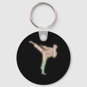 5 Tenets of Taekwondo Martial Arts Key Ring