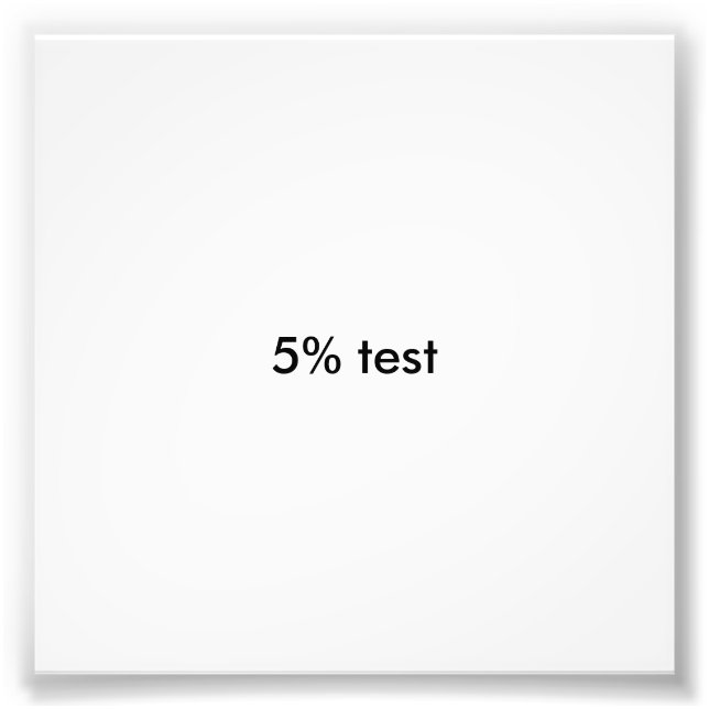 5 % test photo print (Front)