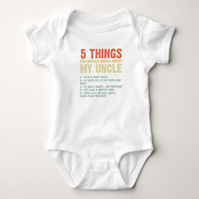 5 Things Should Know About My Uncle niece shirts f (Front)