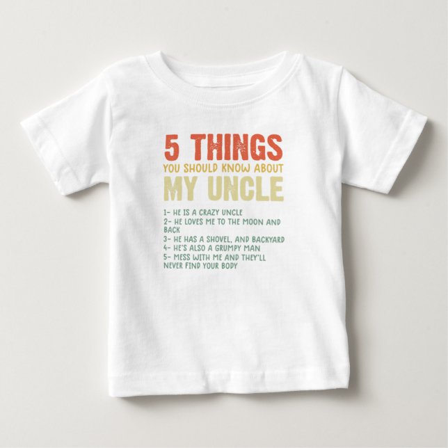 5 Things Should Know About My Uncle niece shirts f (Front)