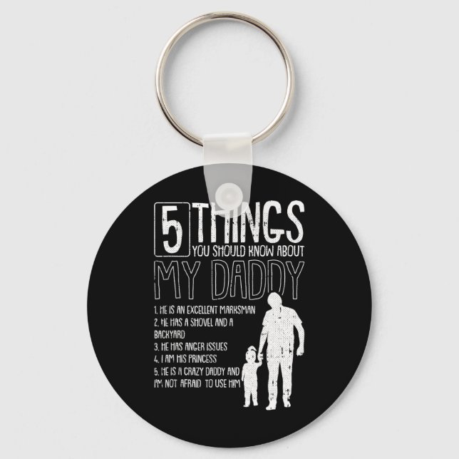 5 Things You Should Know About My Dad Fathers Day  Key Ring (Front)
