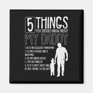 5 Things You Should Know About My Dad Fathers Day Magnet