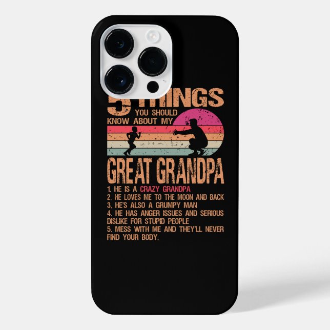 5 Things You Should Know About My Great Grandpa Fa iPhone Case (Back)