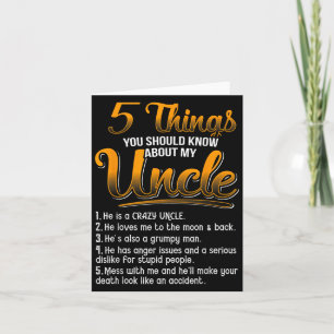 5 Things You Should Know About My Uncle Funny Chri Card