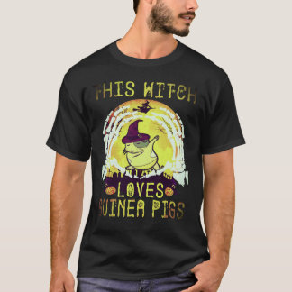 5 This Witch Loves Guinea Pigs Hallowee T-Shirt