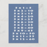 #5 Times Table Postcard Fun Kids & Teacher
