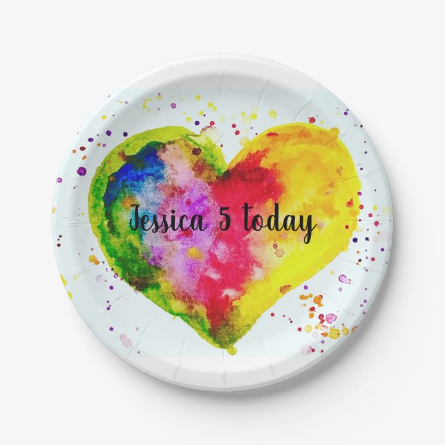 5 today Birthday party plates (Front)