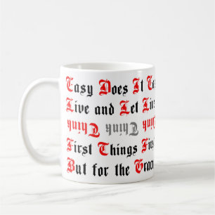 5 Traditional Sobriety Slogans Mug