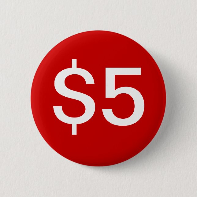 $5 Vendor / Sales Button (Front)