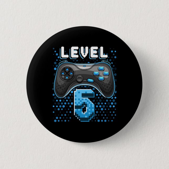 5 Video Game Controller 5th Birthday Gamer Gift Bo 6 Cm Round Badge (Front)
