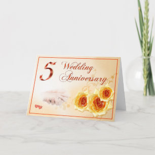 5 Wedding Anniversary Card
