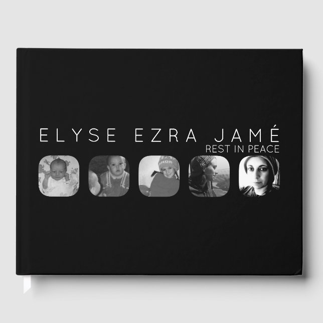 5 window funeral guest book (Front)