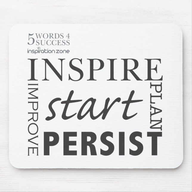 5 Words 4 Success Mouse Mat (Front)
