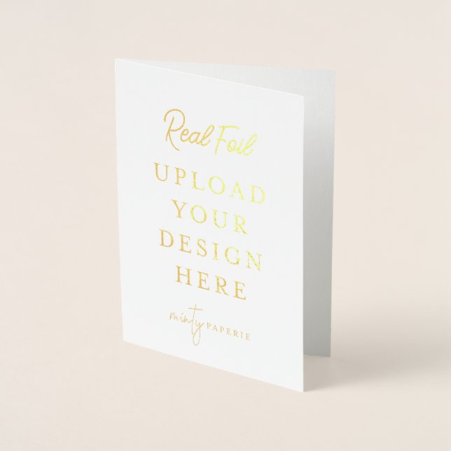 5"x7" Folded Gold Foil Printing - Do It Yourself Foil Card (Front)