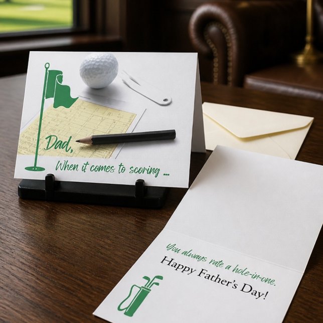 5"x7" Golf Themed Father's Day Card (Creator Uploaded)