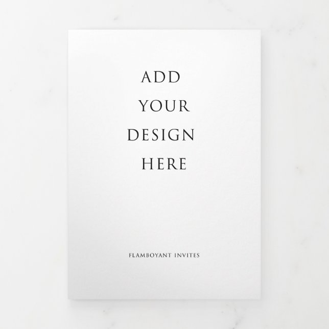 5”x7” Wedding Trifold Letter Fold Program (Cover)