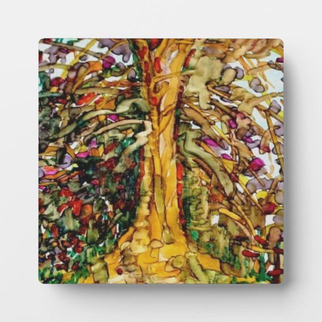 5"x 5" Tabletop Plaque easel, original scenery!  (Front)