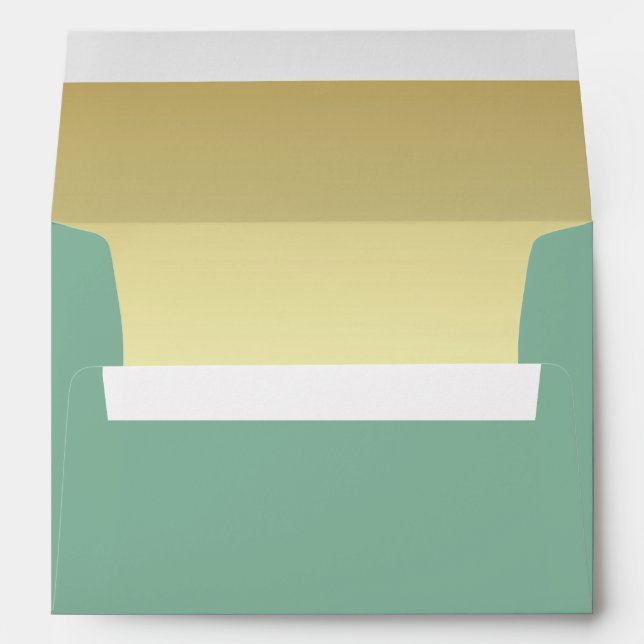 5 x 7 Antique Mint Green Envelope Return Address (Back (Bottom))