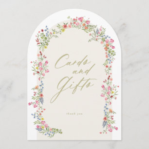 5 x 7 arch Cards & Gifts floral bridal shower sign