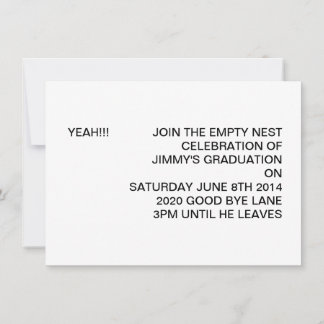 5" x 7" Basic White Invitation