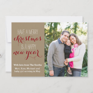 5 x 7 Crafty Christmas Holiday Photo Card