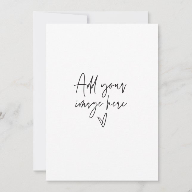 5 x 7 Custom Wedding Invitation Holiday Photo Card (Front)