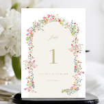 5 X 7 dainty floral arch Wedding Table Number<br><div class="desc">***this design is part of a collection*** _______________________ this design template is fully editable and customisable by you the customer - click personalise further button if you wish to move, add, delete, or make significant changes to the design _______________________ *if you have any DESIGN questions or need more designs or...</div>