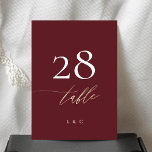 5 x 7 Elegant Burgundy Gold Wedding Table Number<br><div class="desc">*NOT REAL FOIL* ***this design is part of a matching collection*** _______________________ this design template is fully editable / customisable by you the customer - click personalise further button if you wish to move, add, delete, or make significant changes to the design _______________________ *if you have any DESIGN questions or...</div>