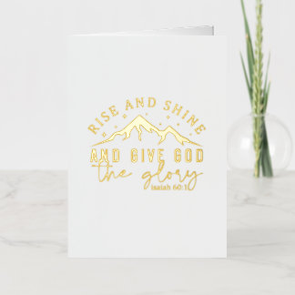 5 x 7 Foil Folded Greeting Card Christian