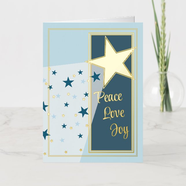 5 x 7 Foil Folded Greeting Card , Colour: Gold, Me (Front)