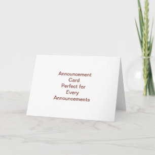 5" x 7" Folded Announcement Card