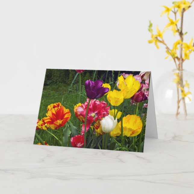 5" x 7" Folded Greeting Card (Yellow Flower)