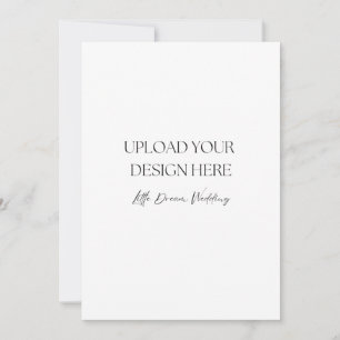 5 x 7 inch Wedding Program, Double-Sided Invitation