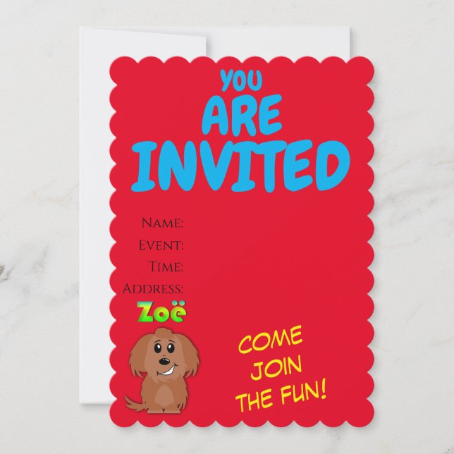 5" x 7" Invitation / Flat Card (Front)