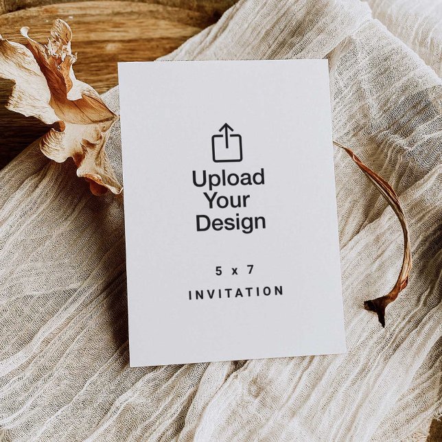 5 x 7 Invitation, Upload Your Image, Custom Print Invitation (Creator Uploaded)