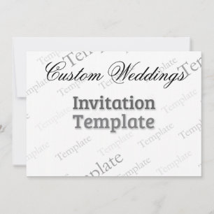 5" x 7" Matte White Invitation