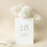 5 x 7 Modern Pink Taupe Calligraphy Table Numbers<br><div class="desc">***this design is part of a matching collection*** _______________________ this design template is fully editable / customisable by you the customer - click personalise further button if you wish to move, add, delete, or make significant changes to the design _______________________ *if you have any DESIGN questions or need more designs...</div>