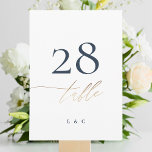5 x 7 Navy Blue Elegant Gold Wedding Table Numbers<br><div class="desc">*NOT REAL FOIL* ***this design is part of a matching collection*** _______________________ this design template is fully editable / customisable by you the customer - click personalise further button if you wish to move, add, delete, or make significant changes to the design _______________________ *if you have any DESIGN questions or...</div>