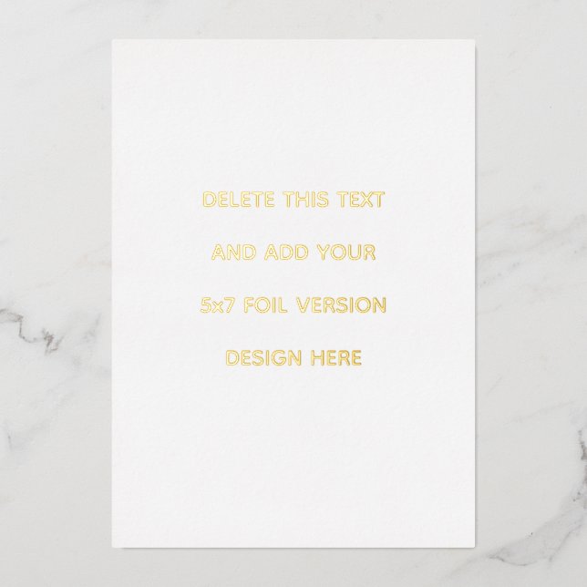 5 x 7" Portrait FOIL Card Printing Template (Front)