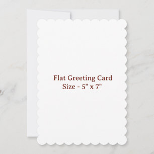 5" x 7" Scalloped Flat Greeting Card
