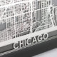 5" X 7" Stainless Steel Cut Chicago City Map