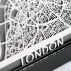 5" X 7" Stainless Steel Cut London City Map