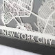 5" X 7" Stainless Steel Cut New York City Map
