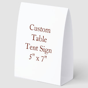 5" x 7" Table Tent Sign