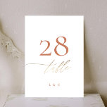 5 x 7 Terracotta Elegant Gold Wedding Table Number<br><div class="desc">*NOT REAL FOIL* ***this design is part of a matching collection*** _______________________ this design template is fully editable / customisable by you the customer - click personalise further button if you wish to move, add, delete, or make significant changes to the design _______________________ *if you have any DESIGN questions or...</div>