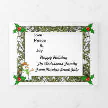 5" x 7" Trifold Letter Fold Holiday Card christmas