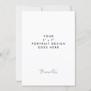 5 x 7" Vertical Portrait Card Printing Template