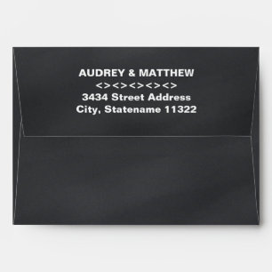 5 x 7 Vintage Black Chalkboard Return Address Envelopes